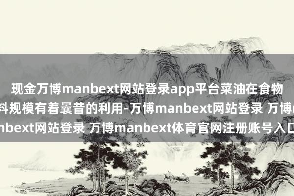 现金万博manbext网站登录app平台菜油在食物烹调、加工以及生物燃料规模有着曩昔的利用-万博manbext网站登录 万博manbext体育官网注册账号入口