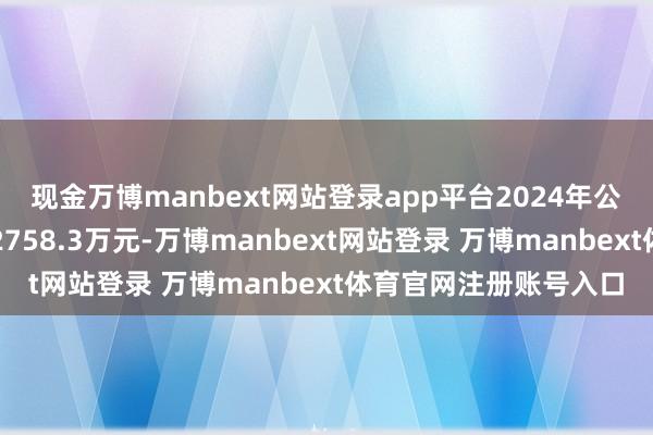 现金万博manbext网站登录app平台2024年公司在研发方面干涉了2758.3万元-万博manbext网站登录 万博manbext体育官网注册账号入口